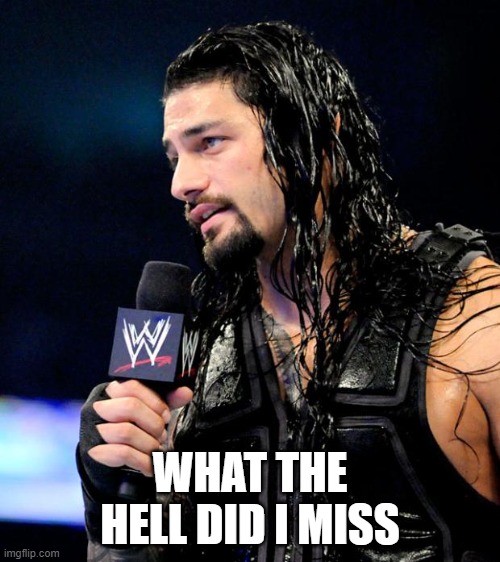 roman reigns | WHAT THE HELL DID I MISS | image tagged in roman reigns | made w/ Imgflip meme maker