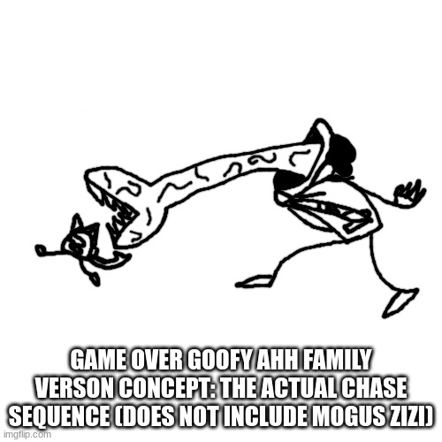 man got 2 mouths | GAME OVER GOOFY AHH FAMILY VERSON CONCEPT: THE ACTUAL CHASE SEQUENCE (DOES NOT INCLUDE MOGUS ZIZI) | made w/ Imgflip meme maker