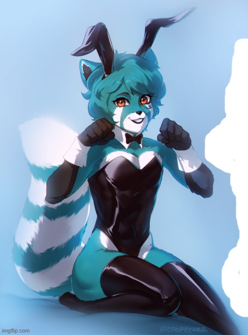 By Helloggi | image tagged in furry,femboy,cute,adorable,latex | made w/ Imgflip meme maker
