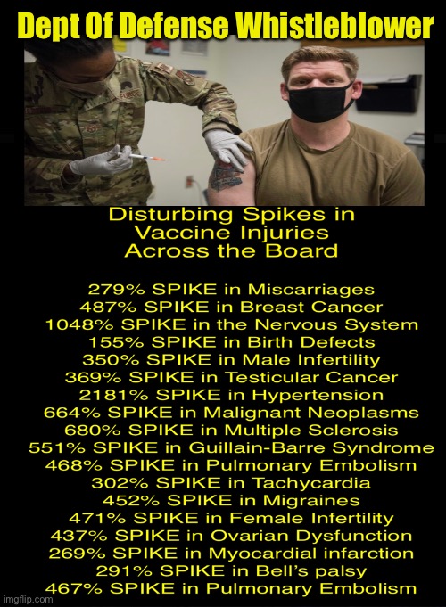 USA’s MILITARY Now Paying the Price for Vaccine Mandates | Dept Of Defense Whistleblower | image tagged in memes,plandemic,the plan to take down america,depopulate,sick and infertile,fjb fjb voters f progressives | made w/ Imgflip meme maker