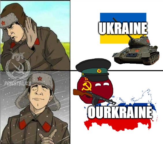 Soviet Drake | UKRAINE; OURKRAINE | image tagged in soviet drake | made w/ Imgflip meme maker