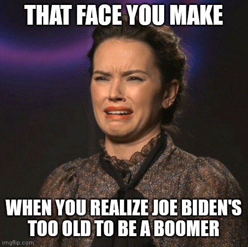 That Face You Make | THAT FACE YOU MAKE; WHEN YOU REALIZE JOE BIDEN'S
TOO OLD TO BE A BOOMER | image tagged in that face you make,memes,joe biden,boomer,democrats,senile creep | made w/ Imgflip meme maker