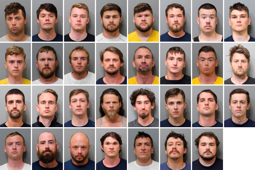 High Quality Patriotic Front mugshots domestic terrorism white supremacists Blank Meme Template