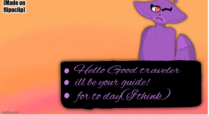 Art by meh | (Made on flipaclip) | image tagged in furry,art,bad,sunset | made w/ Imgflip meme maker