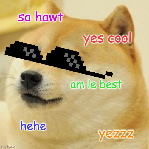 hehe boi | so hawt; yes cool; am le best; hehe; yezzz | image tagged in memes,doge | made w/ Imgflip meme maker