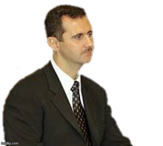 Bashar al-Assad Staring | image tagged in bashar al-assad staring | made w/ Imgflip meme maker