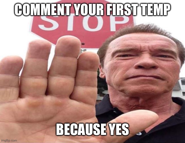 COMMENT YOUR FIRST TEMP; BECAUSE YES | made w/ Imgflip meme maker