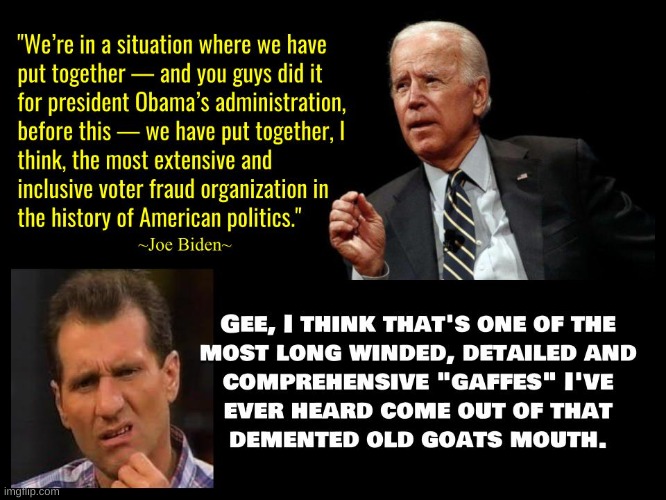 Just a "gaffe"??? Riiight. | image tagged in joe biden,election fraud,politics,political | made w/ Imgflip meme maker