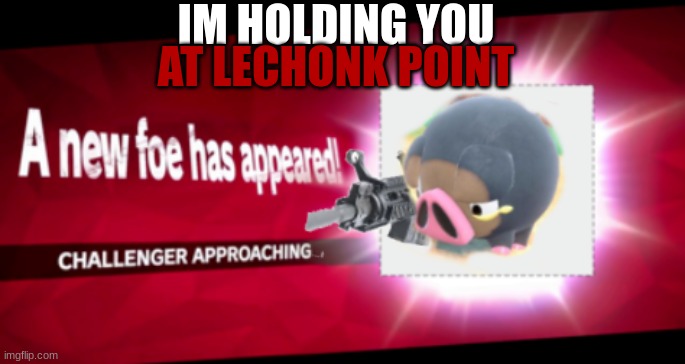 LECHONK | IM HOLDING YOU; AT LECHONK POINT | image tagged in memes | made w/ Imgflip meme maker