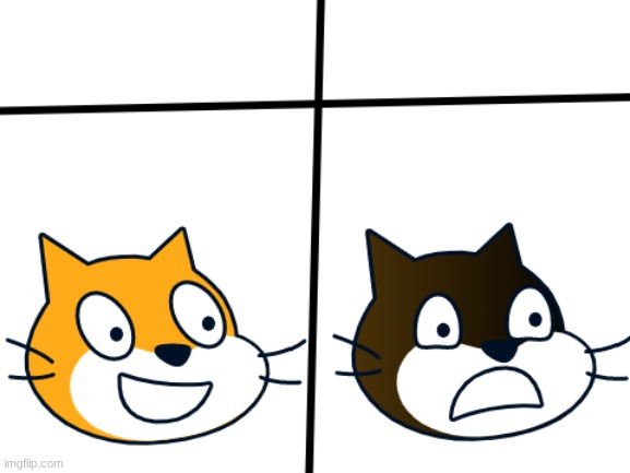 High Quality Uncanny scratch cat Blank Meme Template