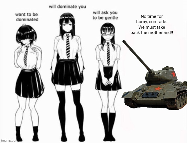 Domination stats | No time for horny, comrade. We must take back the motherland!! | image tagged in domination stats | made w/ Imgflip meme maker