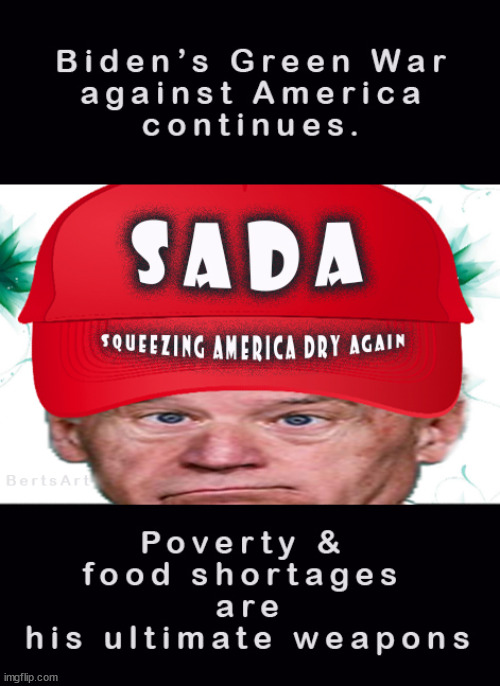 SADA and poorer day by day the Joe Biden&Co way. | image tagged in memes,politics | made w/ Imgflip meme maker