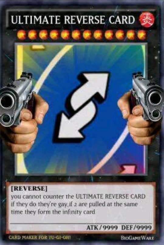 High Quality Ultimate Reverse Card Blank Meme Template