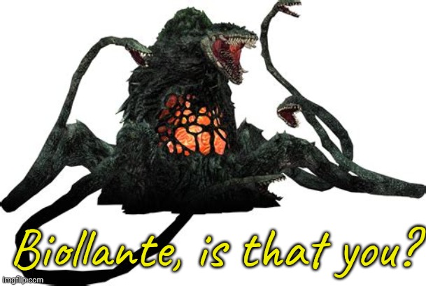Transparent biollante | Biollante, is that you? | image tagged in transparent biollante | made w/ Imgflip meme maker