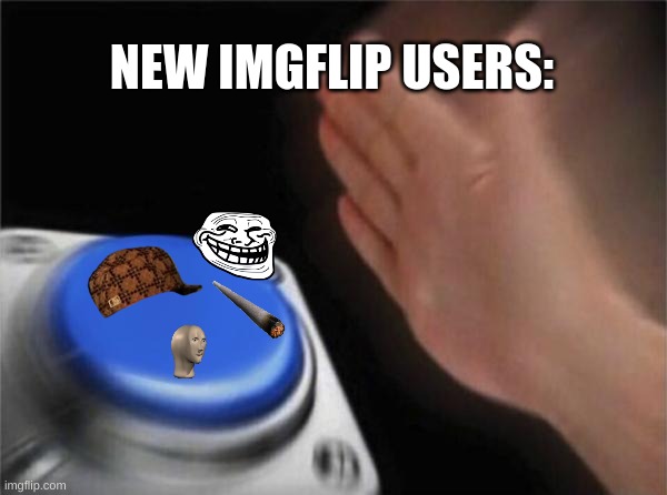 Blank Nut Button | NEW IMGFLIP USERS: | image tagged in memes,blank nut button | made w/ Imgflip meme maker
