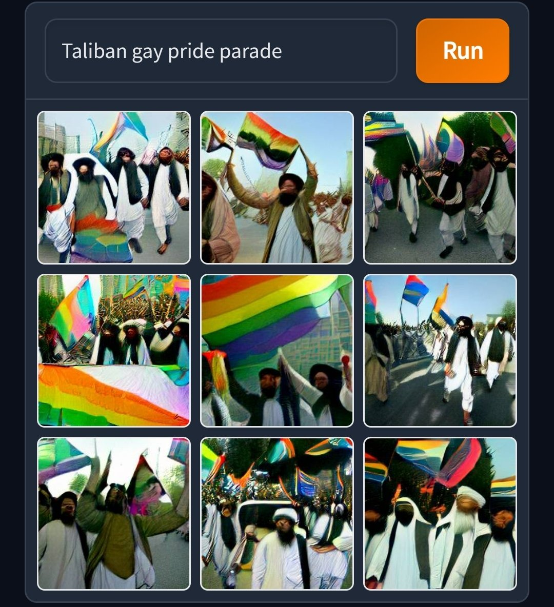 gay pride taliban Blank Meme Template