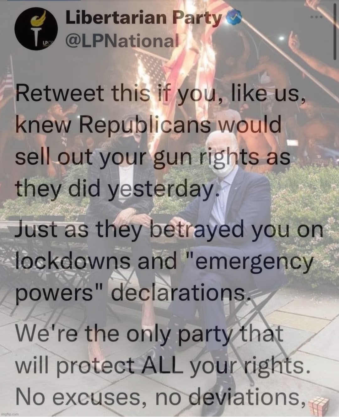 Retweet if you knew the Republicrats would always sell out to Nancy Pelosi’s gun-snatching stormtroopers | image tagged in libertarian party,b,a,s,e,d | made w/ Imgflip meme maker