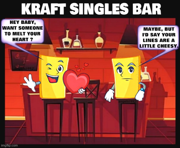 image tagged in bad puns,singles,dating,kraft,cheese singles,puns | made w/ Imgflip meme maker