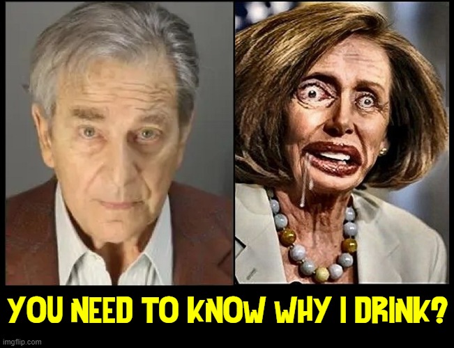 Mr. & Mrs. Paul and PIG-losi |  YOU NEED TO KNOW WHY I DRINK? | image tagged in vince vance,paul,pelosi,nancy pelosi,memes,drunk driving | made w/ Imgflip meme maker