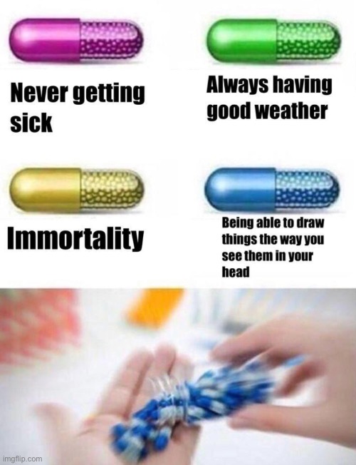 The best pill there tbh, now I’ll be able to draw my fursona better | made w/ Imgflip meme maker