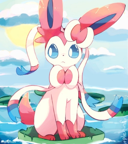 :) | image tagged in sylveon | made w/ Imgflip meme maker
