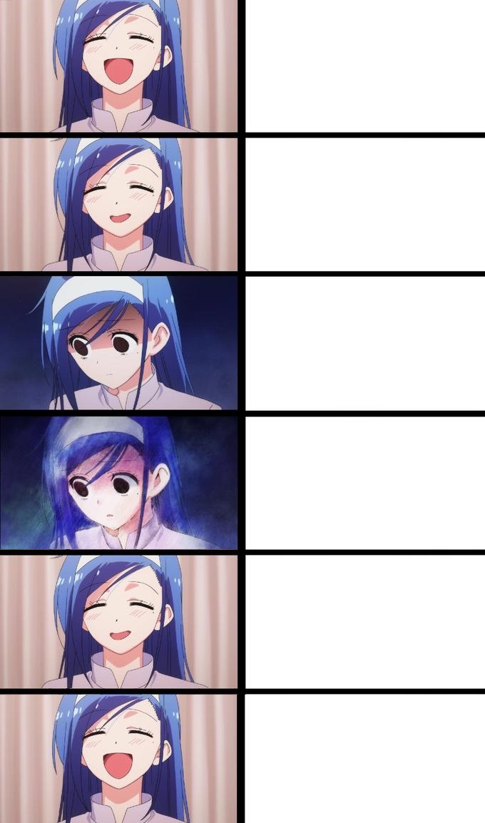 Anime girl's face from happiness to despair [meme example and more blank  templates in comments] : r/MemeTemplatesOfficial