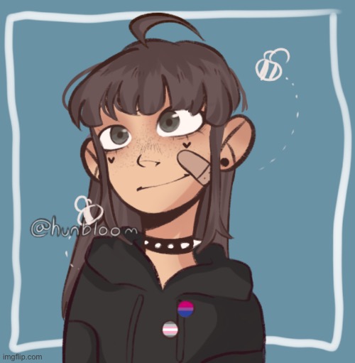 My updated Picrew Oc :) | image tagged in meme | made w/ Imgflip meme maker