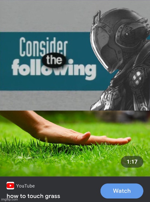 image tagged in consider the following bondrewd,how to touch grass | made w/ Imgflip meme maker