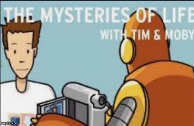 The mysteries of life with tim and moby | image tagged in the mysteries of life with tim and moby | made w/ Imgflip meme maker