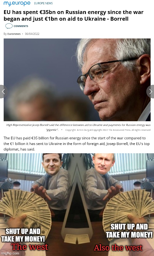 Tell me Biden's sanctions punish the US, not Putin, without telling me Biden's sanctions punish the US, not Putin... | Also the west; The west | image tagged in the war is just one more excuse,for biden to attack his,real enemy,american businesses | made w/ Imgflip meme maker