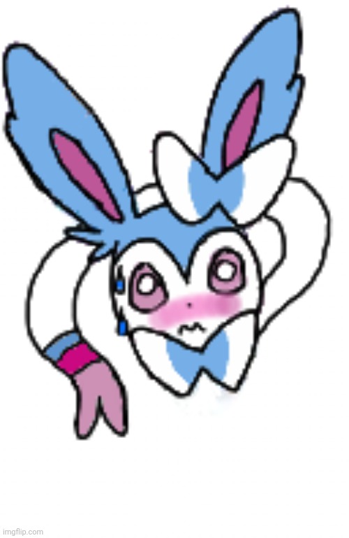 Sylveon (nervous/blushing) | image tagged in sylveon nervous/blushing | made w/ Imgflip meme maker