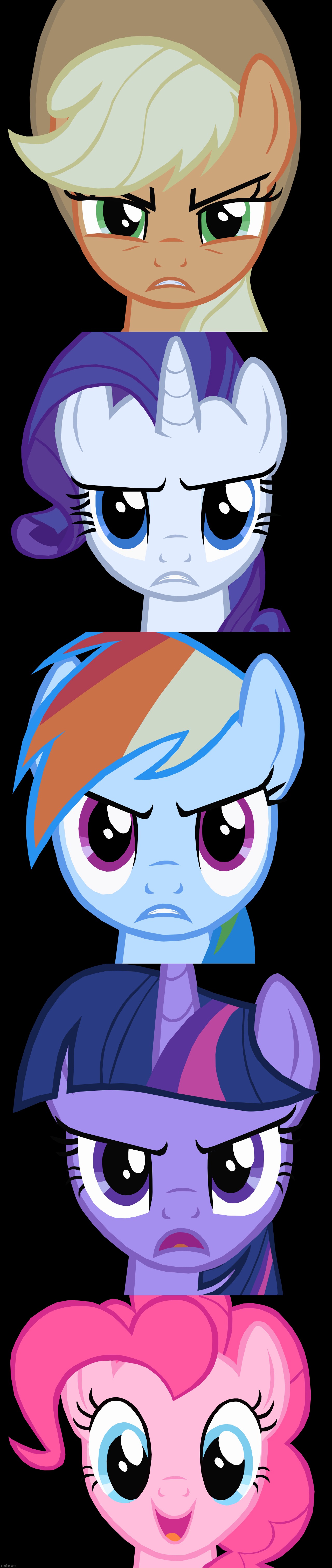 Stop the bats! (Transparent With Color) | image tagged in stop the bats,my little pony friendship is magic,mane six,angry | made w/ Imgflip meme maker