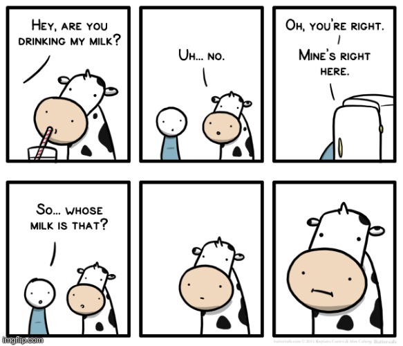 Milk | image tagged in cows,cow,milk,comics,comics/cartoons,comic | made w/ Imgflip meme maker