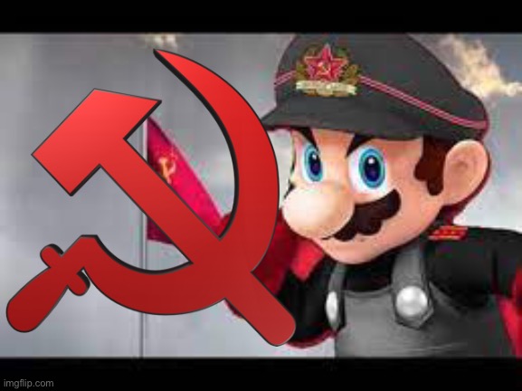 Communist mario | image tagged in barney will eat all of your delectable biscuits | made w/ Imgflip meme maker