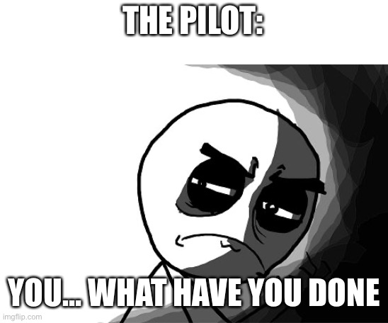 you what have you done (rage comics) | THE PILOT: YOU… WHAT HAVE YOU DONE | image tagged in you what have you done rage comics | made w/ Imgflip meme maker