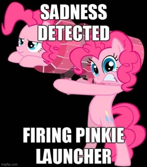 Pinkie launcher | image tagged in pinkie launcher | made w/ Imgflip meme maker