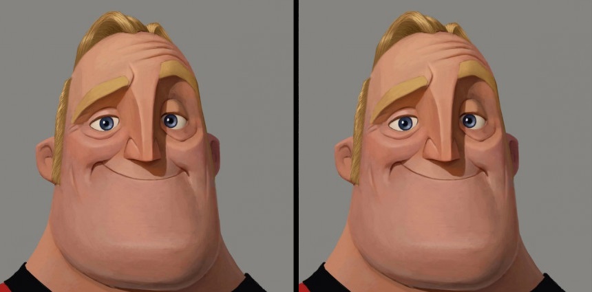 High Quality Normal Mr. Incredible x2 Blank Meme Template