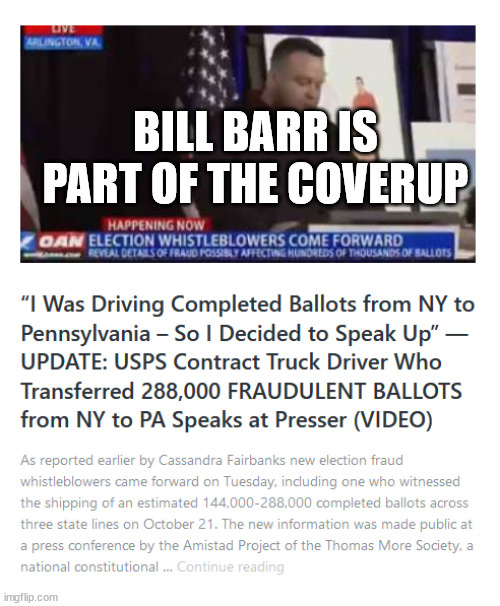 BILL BARR IS PART OF THE COVERUP | made w/ Imgflip meme maker