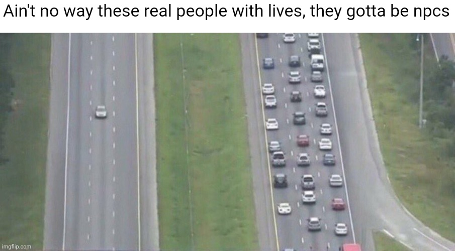 . | Ain't no way these real people with lives, they gotta be npcs | image tagged in e | made w/ Imgflip meme maker