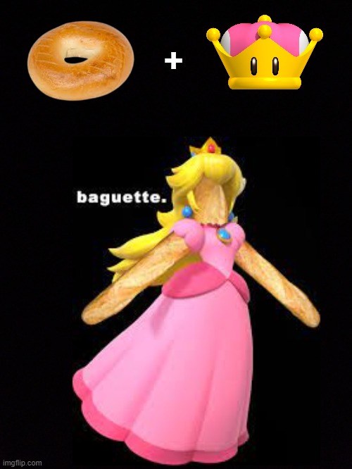 just something i came up with |  + | image tagged in bagel,super mario,princess peach | made w/ Imgflip meme maker
