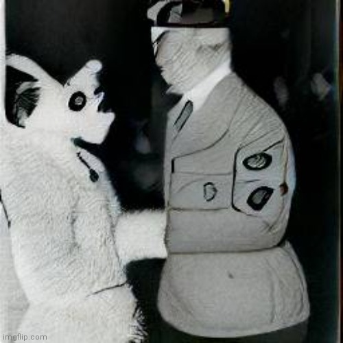 Hitler shaking hands with a furry | made w/ Imgflip meme maker