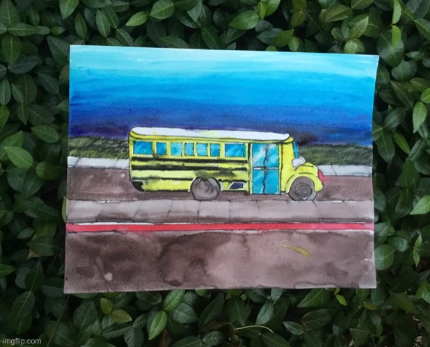 Painted a bus | made w/ Imgflip meme maker