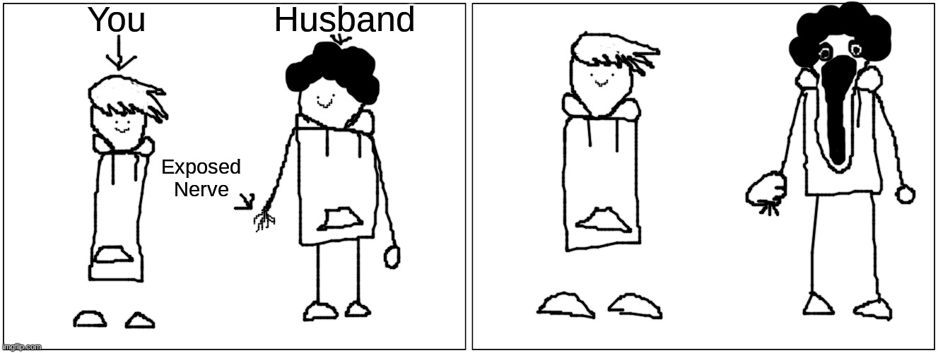 funni prank 2 pull on yor family1!!1!! | You; Husband; Exposed Nerve | made w/ Imgflip meme maker
