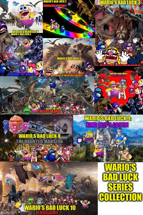 Wario's Bad Luck Series Collection.mp3 | WARIO'S BAD LUCK SERIES COLLECTION | image tagged in wario dies,wario,too many tags | made w/ Imgflip meme maker