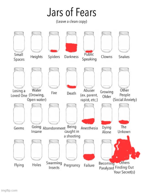 Jar of fears clear version | image tagged in jar of fears clear version | made w/ Imgflip meme maker