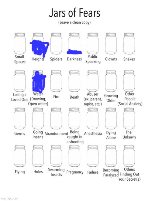 Lifeguards and hummingbirds weren’t an option | image tagged in jar of fears clear version | made w/ Imgflip meme maker