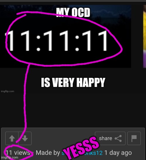 YESSS | image tagged in ocd,happy,perfect | made w/ Imgflip meme maker