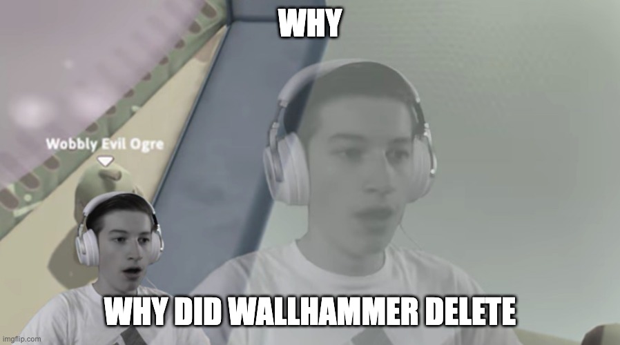 Shocked caboose tv | WHY; WHY DID WALLHAMMER DELETE | image tagged in shocked caboose tv | made w/ Imgflip meme maker