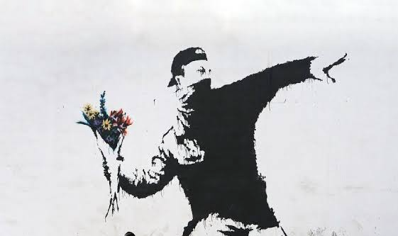 Banksy throwing it together Blank Meme Template