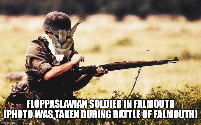 FLOPPASLAVIAN SOLDIER IN FALMOUTH (PHOTO WAS TAKEN DURING BATTLE OF FALMOUTH) | made w/ Imgflip meme maker